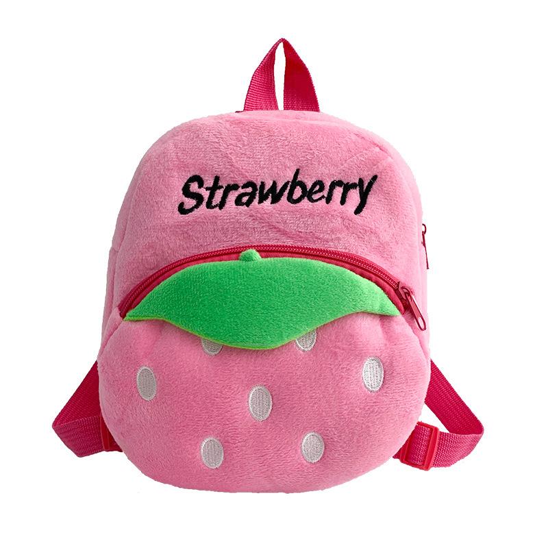 Cute Cartoon Plush Backpack for Toddlers - Double Shoulder, Kindergarten, Early Education, Doll Design