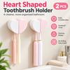 2Pcs Dustproof Toothbrush Holder Heart Shape Toothbrush Stand New Toothbrush Storage Rack  Couples