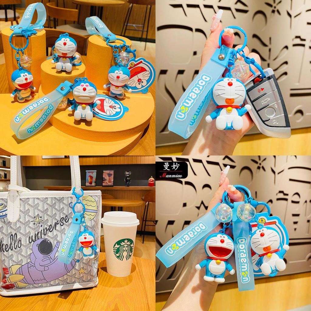 Authentic Creative Doraemon Colorful Pendant Cartoon Car Keychain Bag Decoration Wholesale