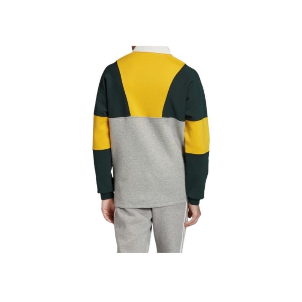Adidas Originals Trefoil Rugby Shirt Casual Sport Long Sleeve Polo Men Tops Multicolor FM2213