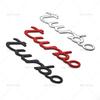 3D Metal Turbo Letter Logo Emblem Badge Car Sticker Auto Rear Back Trunk Decals Decoration Accessories