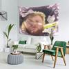 Pink Coquette Funny Meme Tapestry Cute Bow Lipstick Print Humorous Wall Hanging for Bedroom  Dorm Room