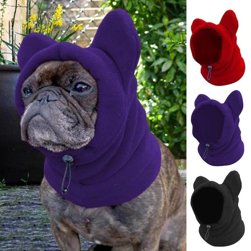 Pets Supplies Solid Color Dog Fleece Hats Soft Adjustable Dog Headgear Cute Breathable Casual Pet Cap Outdoor Activities