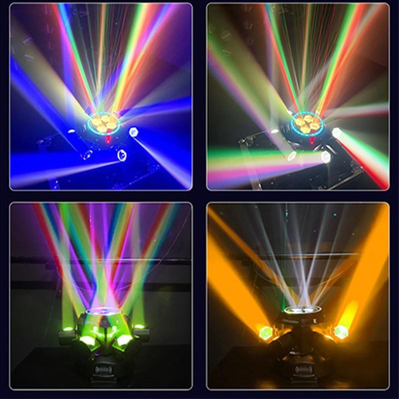 DMX512 150W Bar/KTV/Stage Performance 360° Beam Six-Arm Bee-eye Laser Moving Head Disco Light LED Stage Effect Light