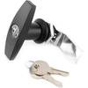 T Handle Door Lock, Trailer Locking Latch, RV Garage Door Lock, Suitable for Trailers and RV Tops, Etc(Black)