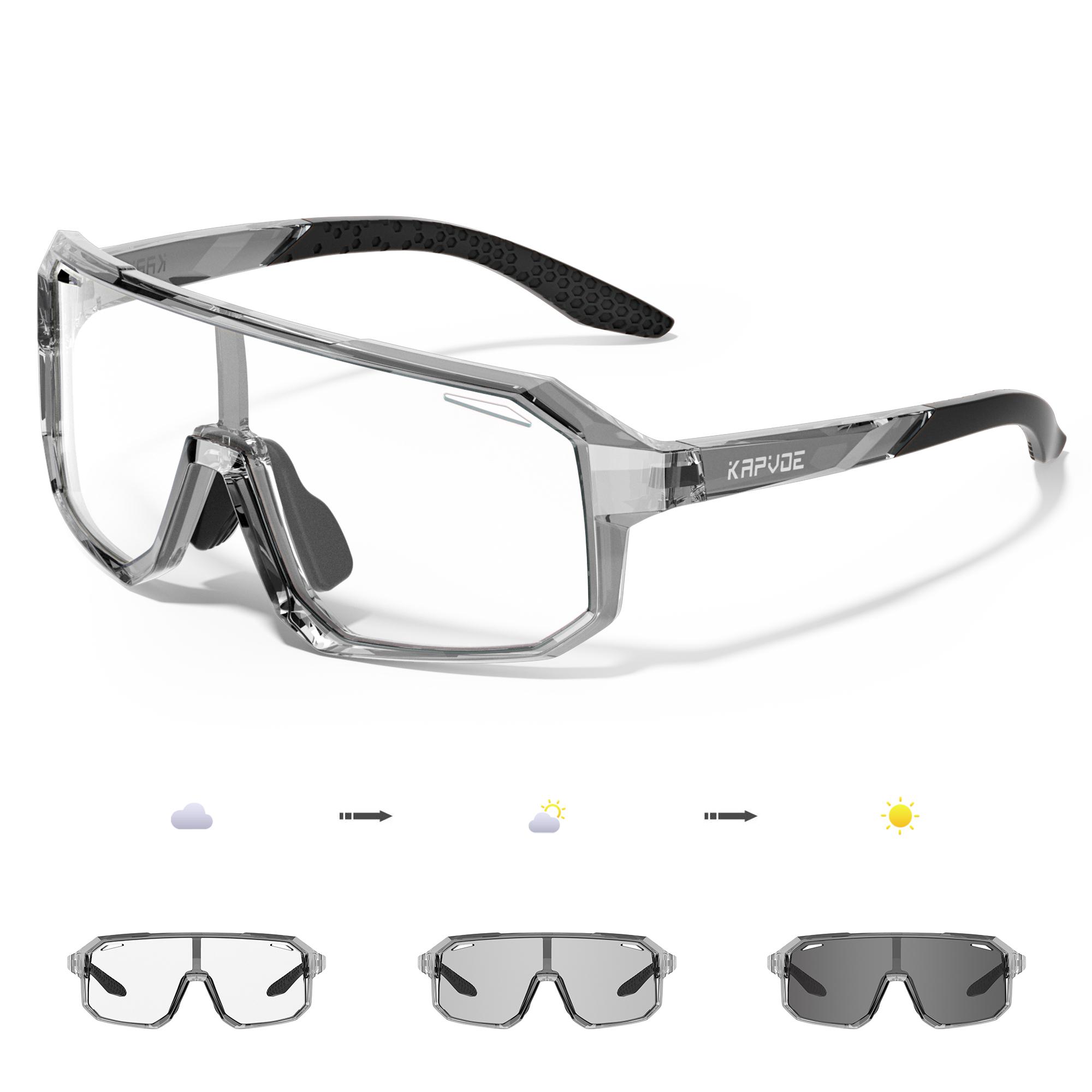 

KAPVOE Kids Cycling Glasses UV400 Photochromic Sunglasses for MTB Road Bike Outdoor Sports Running Eyewear No accessories