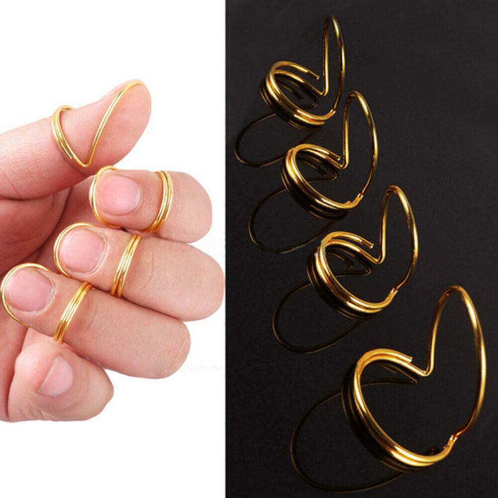 Metal Finger Picks Thumb and Index Finger Picks Musical Instrument Picks Adjustable Spring Guitar Picks Metal Picks
