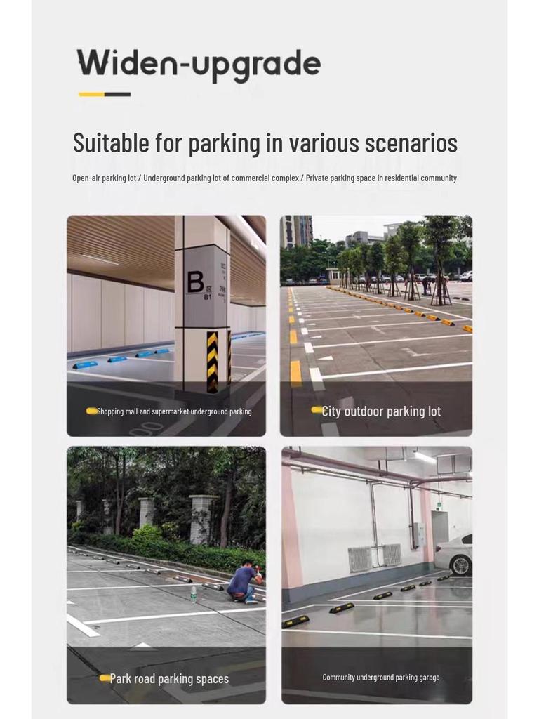 Rubber and Plastic Wheel Chock & Bollard: Car Stop, Anti-Collision Block, Curb Ramp, Parking Lot Vehicle Stopper