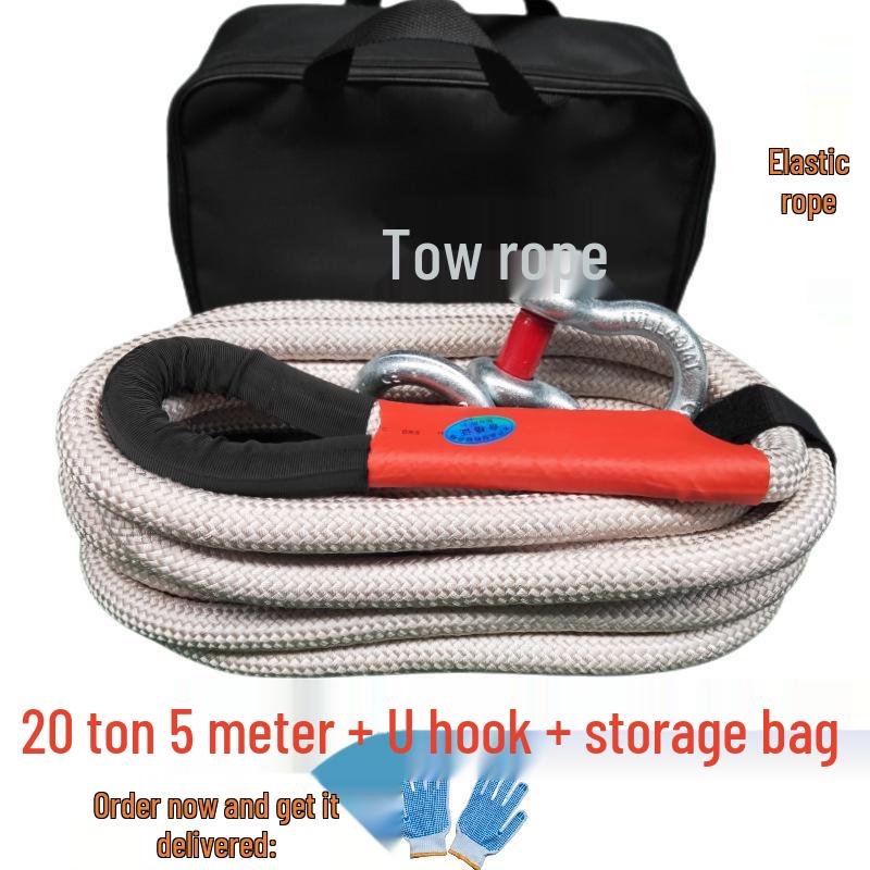 Heavy-Duty Wear-Resistant Off-Road Tow Rope for Small Cars