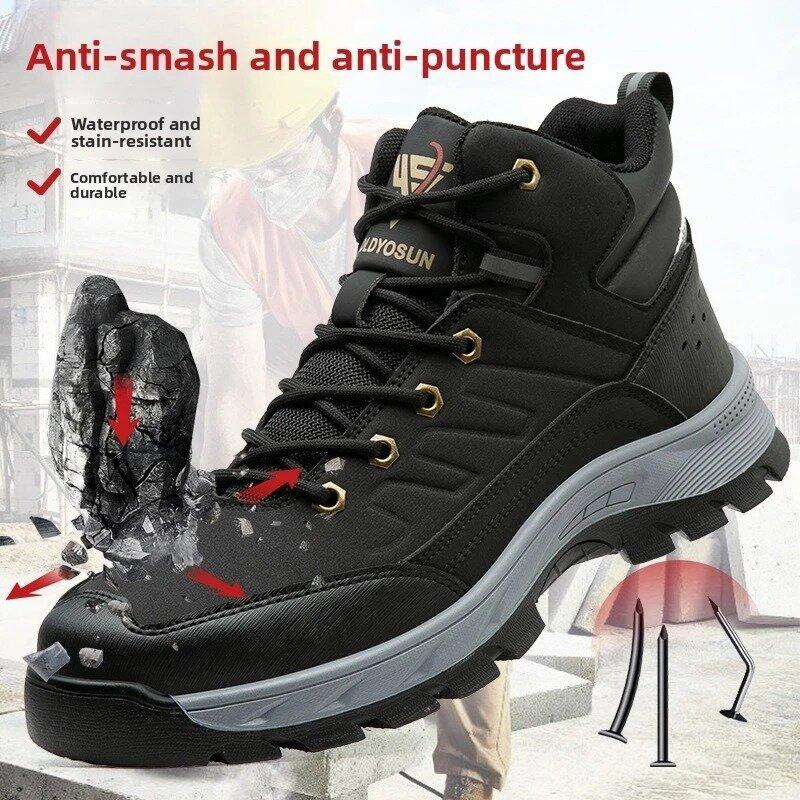 

Waterproof Safety shoes for men steel toe safety boots Non Slip Safety Sneakers anti puncture Industrial Construction work Boots 36