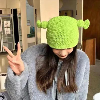 Unisex  NEW Striped Men's and Women's Knitted Woolen Beard Hats Winter Funny Handmade Knitted Hats