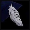 Christmas Brooch Pin Large Feather Pendant Necklace Women Multiple Wear Methods Jewelry.