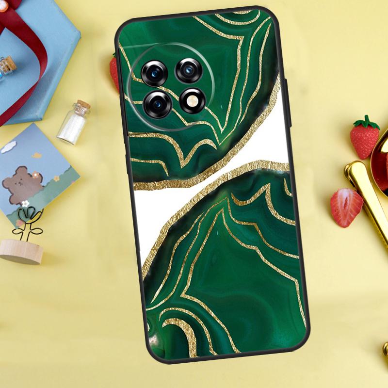 Luxury Gold Foil Art Case For OnePlus Nord 5 CE 2 3 4 Lite N20 N30 OnePlus 10T 12R 13R 13T 10 11 12 13 15 Cover
