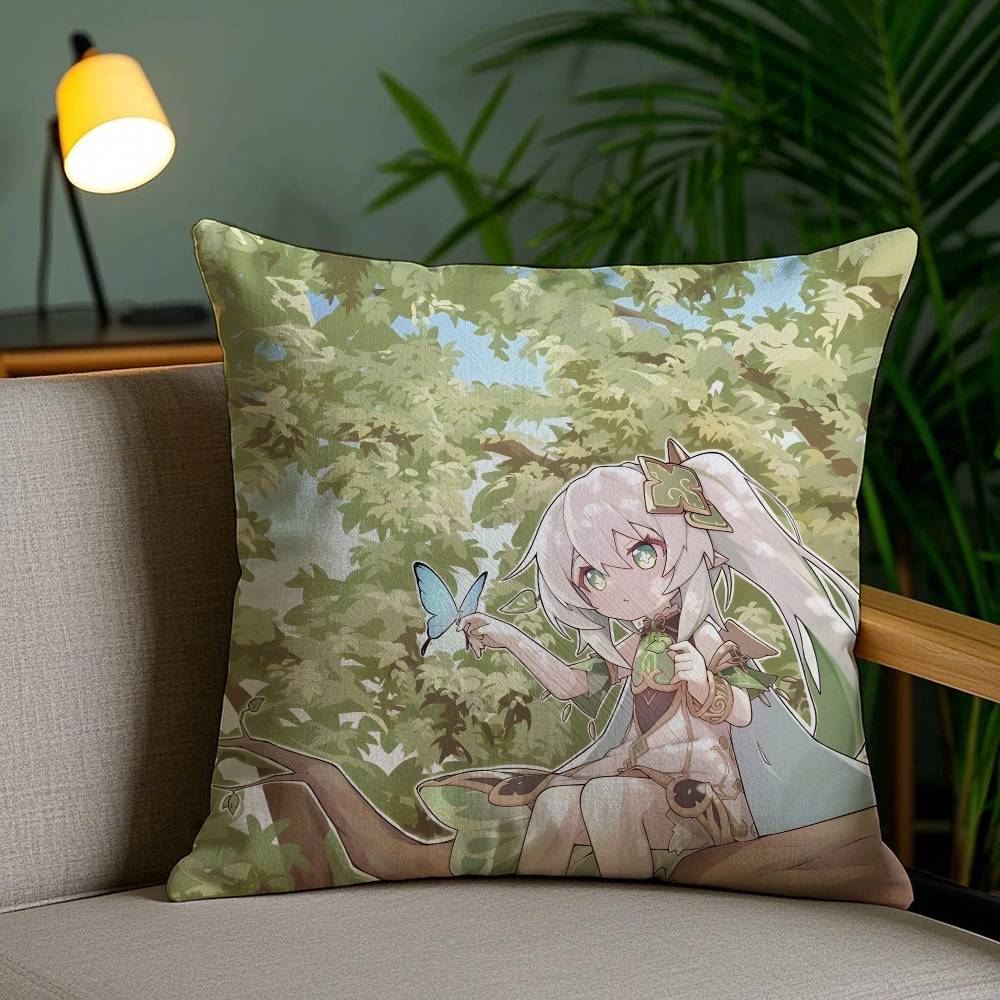 

Dreamy And Beautiful Arctic Aurora Pillow Case Anti-dustmite Pillowcase Invisible zipper silky short plush Sofa cushion cover 12x12Inch