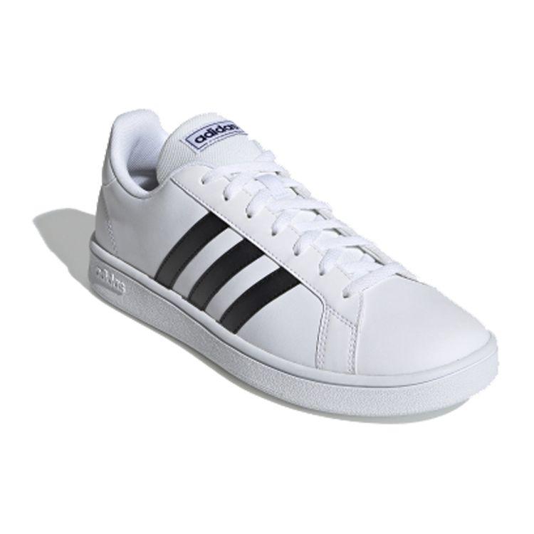 Adidas Grand Court Base White Black Unisex Sneakers Cloud-White Core-Black Dark-Blue EE7904
