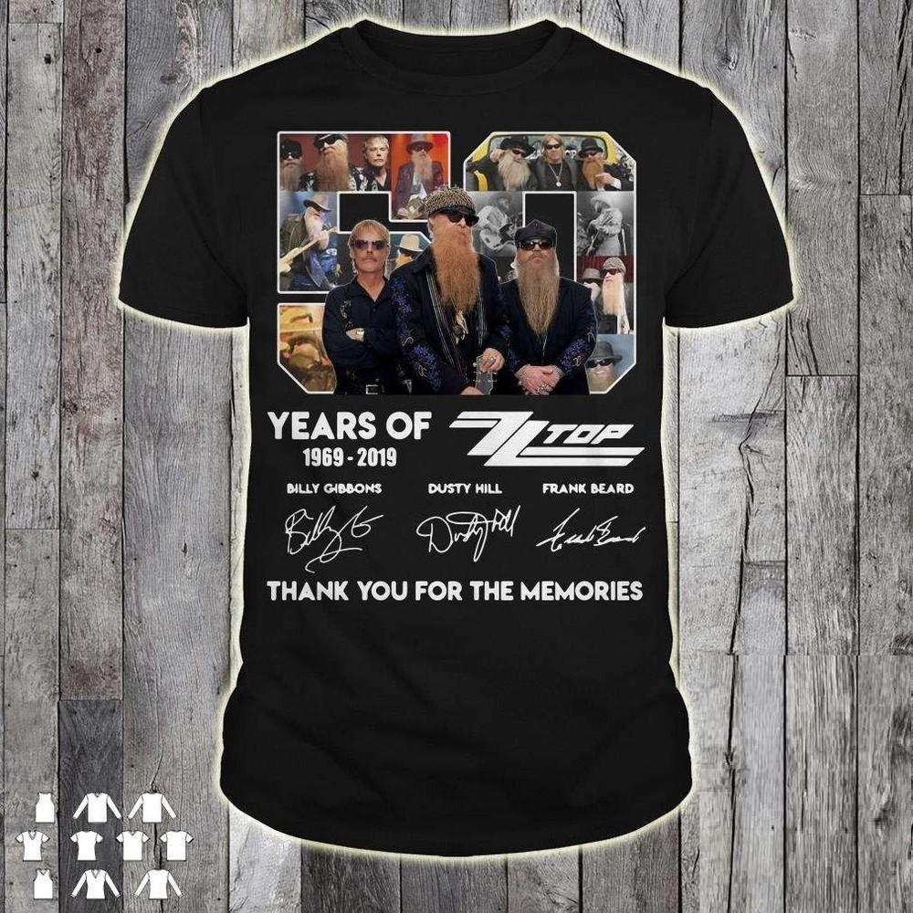 52 years Zz Top 1969 2021 thank you for the memories shirt Black Cotton AD531 Unisex T-Shirt XXL