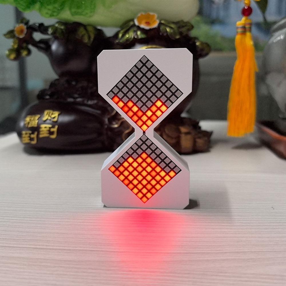 with Gravity Sensing DIY Digital Sand Clock Cyber Style Luminous Sandglass Room
