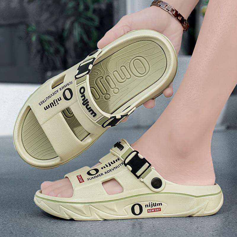 [Anti-slip Slippers] Anti-slip Men's Slippers | Deodorant Sports Casual Driving Dual-purpose Couple Sandals Fashionable Beach Flip-flops