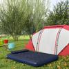 Inflatable King Size Air Bed, with Built-In Hand Pump - Blue