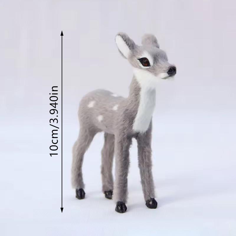 Simulation Sika Deer Animal Model Festival Creative Plastic Ornaments Artificial Plush Toys For Garden Party Decorations