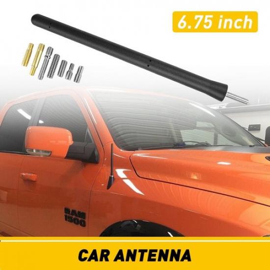 6.75" Black Universal Car Auto FM AM Radio Rubber Antenna Aerial Aluminum Alloy