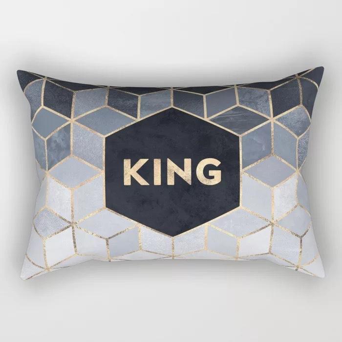 Geometric Letter Peach Leather Velvet Pillowcase Office Car Pillowcase