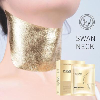 Bibaimei Gold Halsmaske: Anti-Falten, Lifting, Feuchtigkeitsspendend, Reduzierung feiner Linien, Anti-Aging, Feuchtigkeitsspendende Hals Pflege (10 Stück).