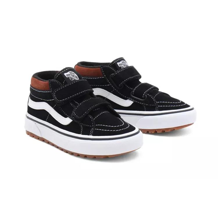 Vans SK8 Reissue Mte 1 Casual Mid top Skateboard Shoes Black White Children Aged 3 7 Years Old VN0A5KRO9AS