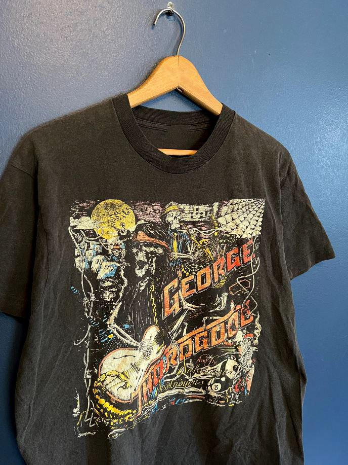 George Thorogood Concert Tour Unisex Adult Black T-Shirt Full Size WA615 Unisex T-Shirt XXL