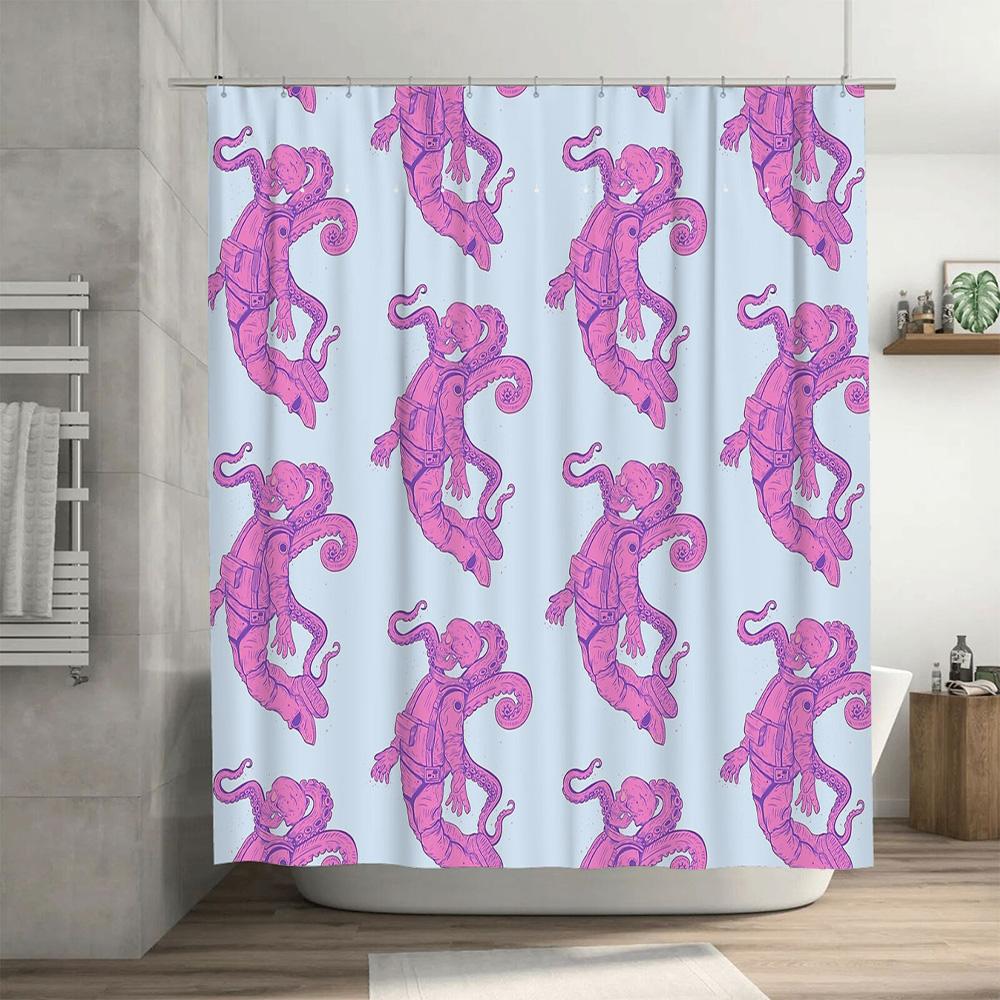 Ocean Tentacle Shower Curtain Gothic Sea Monster Bathroom Decor Washable Waterproof Halloween Home Decor Artistic Unique Pattern