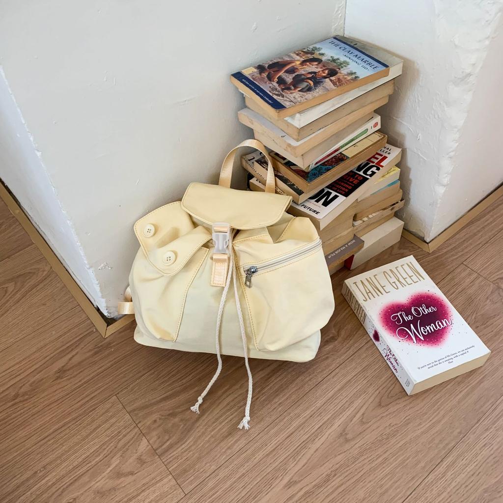 Live Supply Factory Direct Sales Leisure Simple Women Travel Nylon Cloth Solid Color Internet Celebrity Explosion Backpack