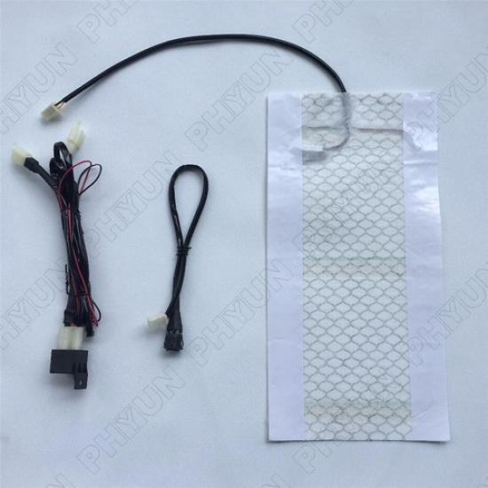 12V Moped Scooter Heated Seat Pad Heater Warmer Pad w/ High/Low Switch Universal