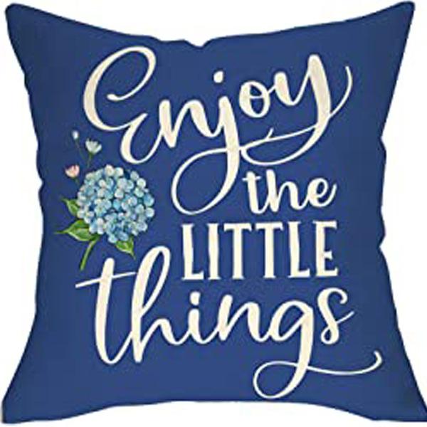 Plant and Flower Hydrangea Printed Linen Pillowcase Home Sofa Living Room Bedroom Pillowcase