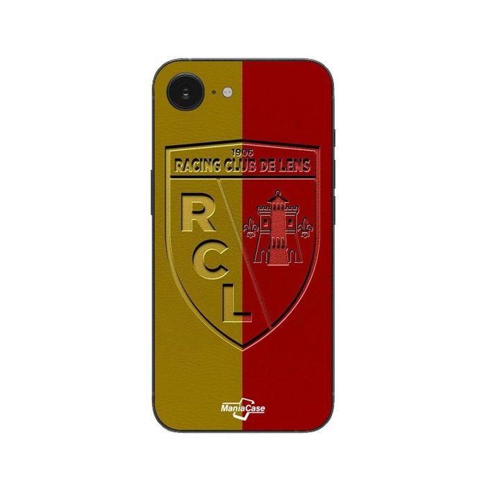 Phone Case - MANIACASE - iPhone SE 2024 - TPU Silicone - Flexible - Yellow and Red Logo