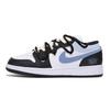 Air Jordan 1 Abrasion Resistant Low Top Vintage Basketball Shoes Men's Black Blue 553558-131(Team85-)