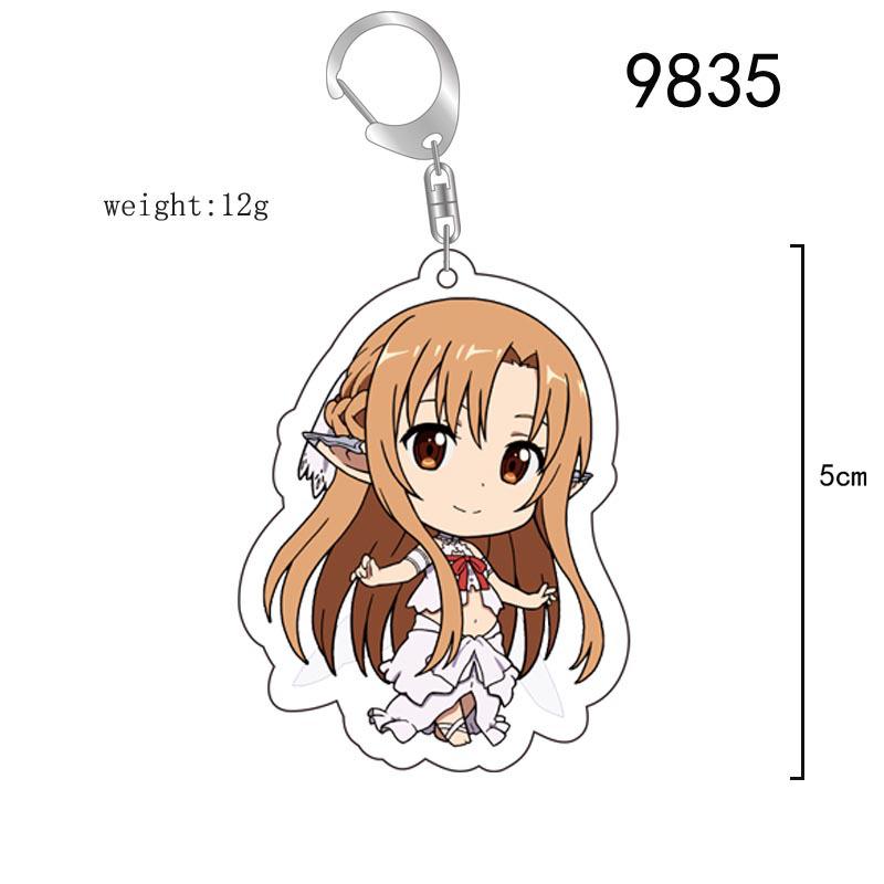 Sword Art Online Acrylic Keychain: Asuna, Sinon, Kirito Anime Charm
