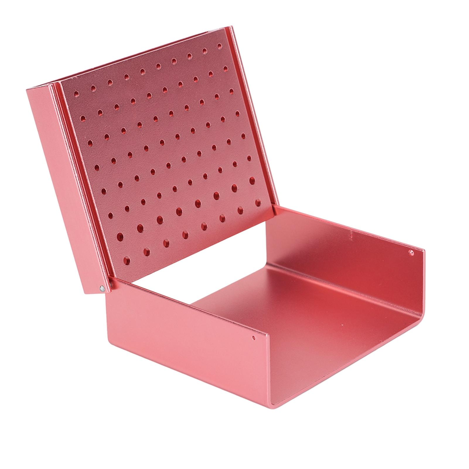 

76 отверстий Держатель боров для стоматологии Алюминиевый сплав Портативный Держатель блока боров для стоматологов Иглы розовый