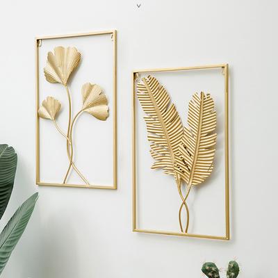 1PC Colorful Iron Leaves Moderní obývací pokoj Nástěnná dekorace TV Pohovka Pozadí Vchod na stěnu Závěs