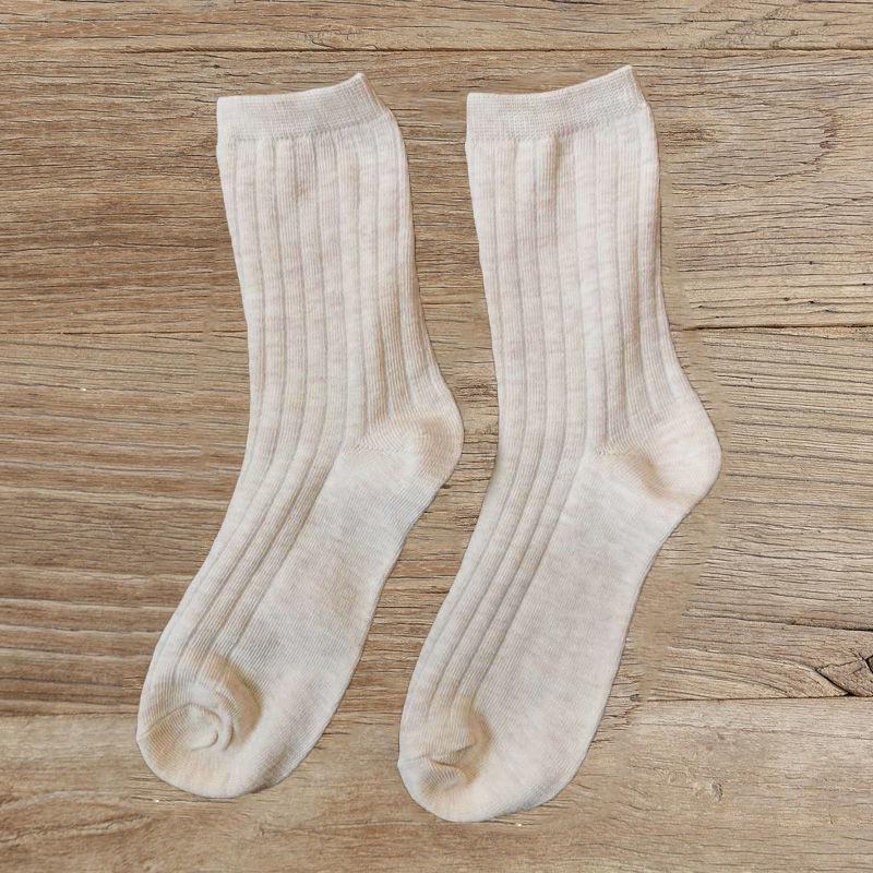 Women's Deodorant Mid-Tube Socks - Autumn/Winter European & American Style, Japanese Retro Color.