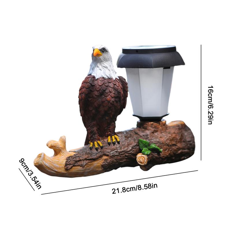 Solar Lights Outdoor Realistic Eagle Garden Statue Solar Garden Lights Automatic Lighting Eagle Solar Lights