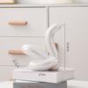Creative Balloon Swan Electroplating Multi-color Abstract Ceramic Jewelry Sculpture Study Statue Home Office Decoration Gift