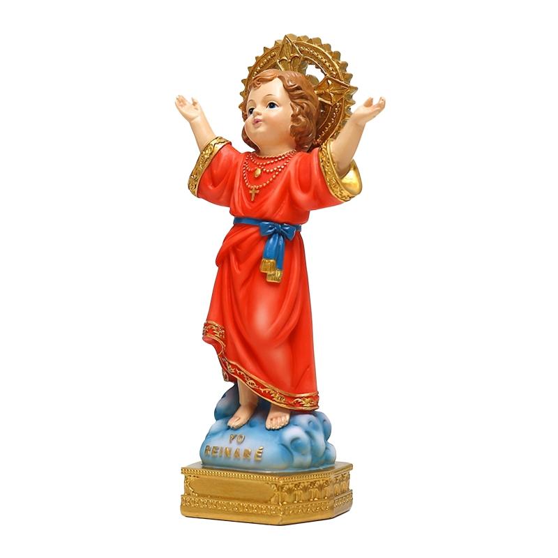 Statua Figurine Gesù Bambino Divino Divino 8 Pollici Statua Religiosa Decorazioni in Resina Scaffale Tavolo Espositore Decorazione