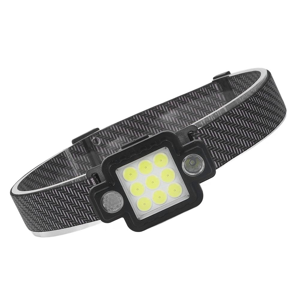 Working Headlamp with 2400mah Battery USB Charging COB Head Neck Warning Lamp Life Waterproof