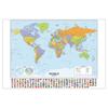 1pcs Retro World Map for Education and Culture Non-woven Spray Painting Home Decoration School Supplies Without Frame