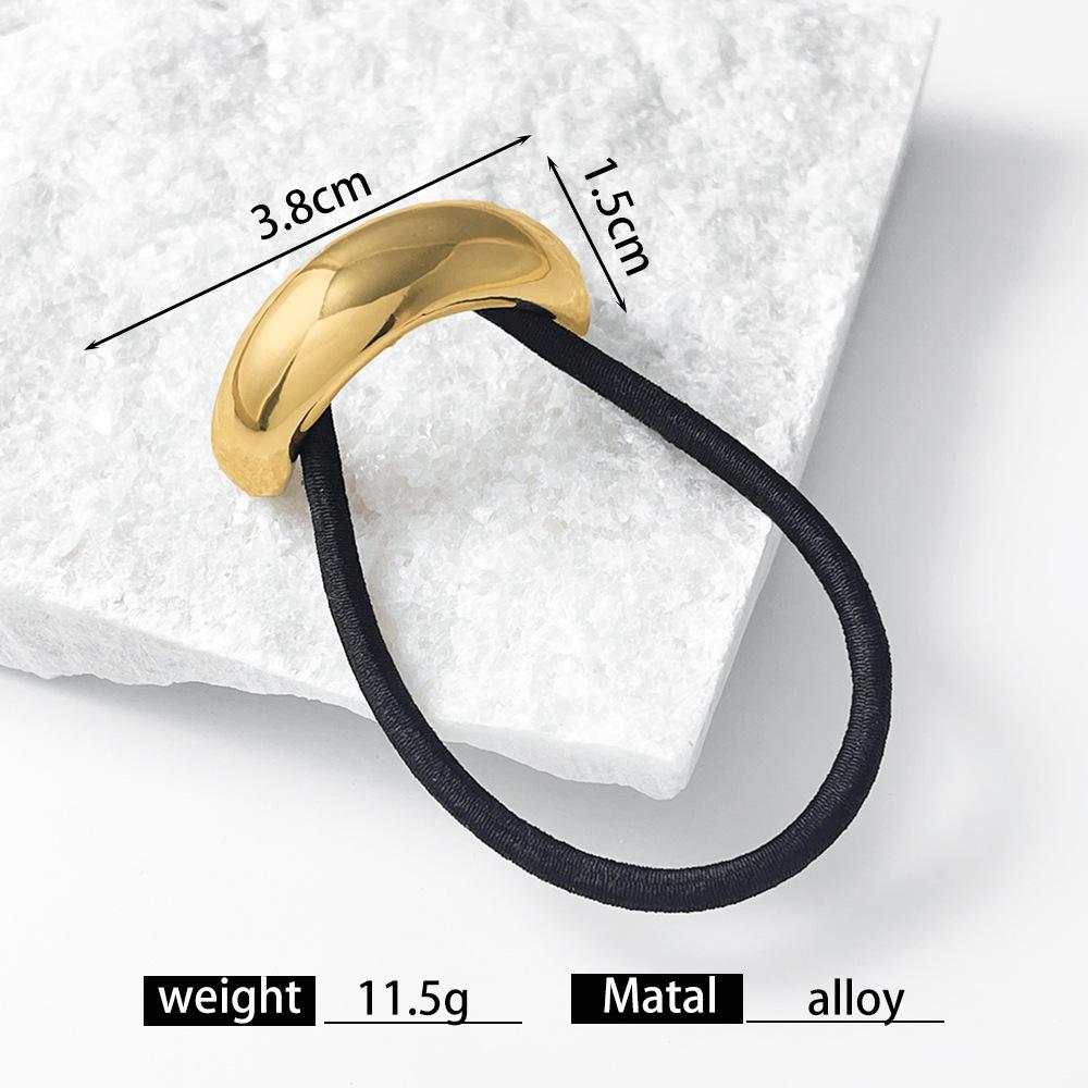 European U-Shaped Geometric Alloy Hair Tie: High-End, Cool Style for Women
