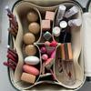 PU Leather Makeup Bag Square Shape Waterproof Toiletry Bag Large Capacity Removable Divider Camera Storage Bag for Women & Men