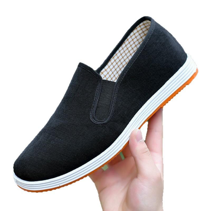 Cloth shoes soft sole casual breathable black non-slip shoes single shoes