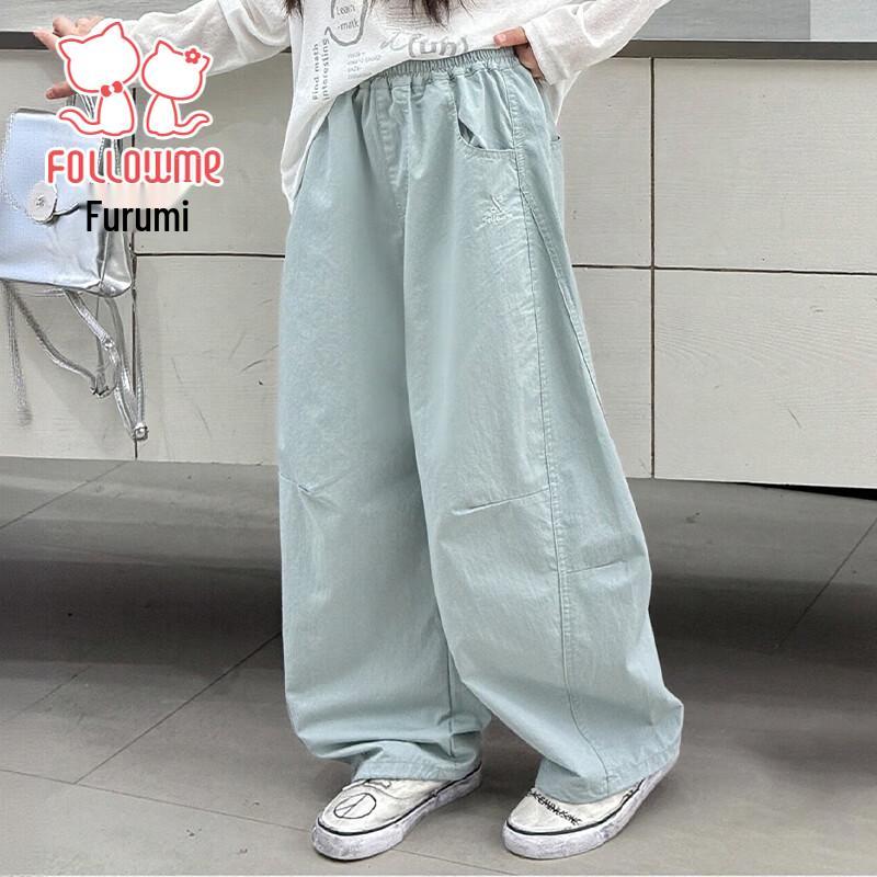 Girls  Spring Casual Wide-Leg Pants 140