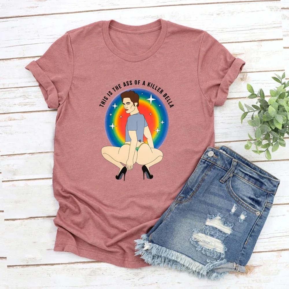 This Is The Ass of A Killer Bella T-Shirt Edward Cullen Shirt Unisex Short Sleeve T-shirt Funny Graphic Tees LGBT Rainbow Tops
