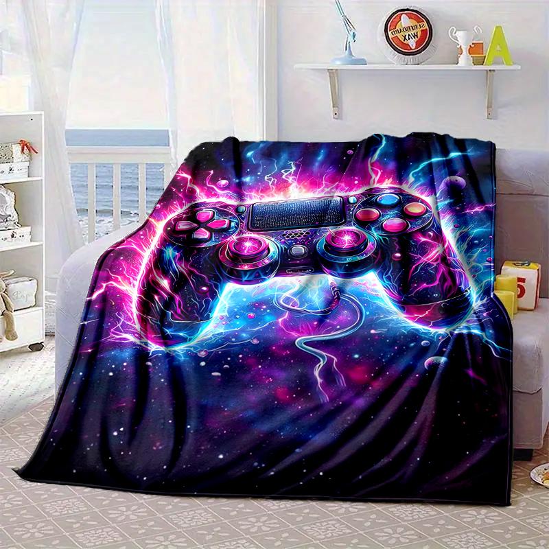 Colorful Gaming Adventure Blanket Flannel Blanket for Bed, Sofa, Camping, Hiking, Picnic Essentials, Gift for Family Fan Gifts